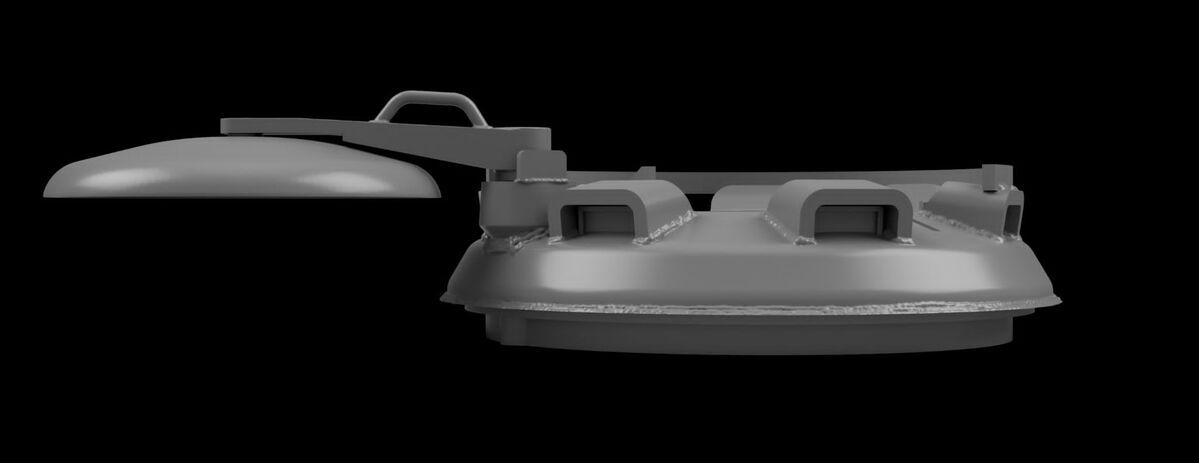 1:35 King Tiger - Initial Commander Cupola Bolted with MG Mount