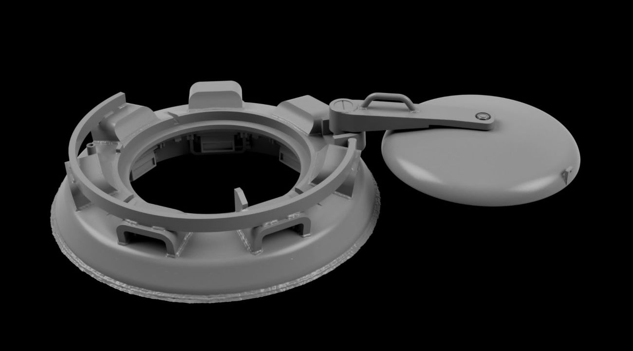 1:35 King Tiger - Commander Cupola Welded Pattern with MG Mount