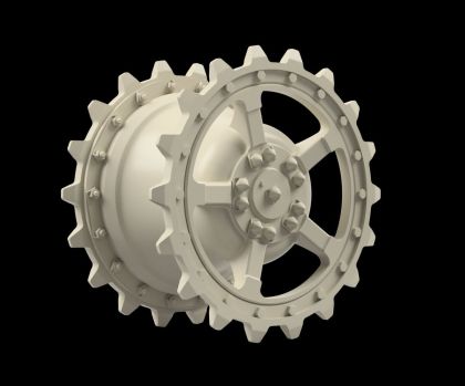 1:35 King Tiger - Sprocket 18 Teeth Early Pattern with Final Drive