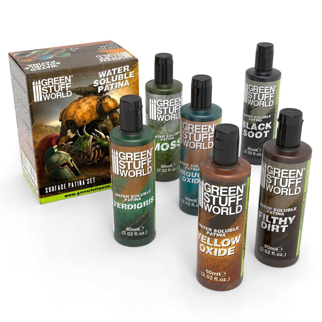 Water soluble patina set