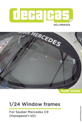 1:24 Sauber Mercedes C9 - Window Frame Pre-Cut Paint Masks (for Hasegawa Kits)