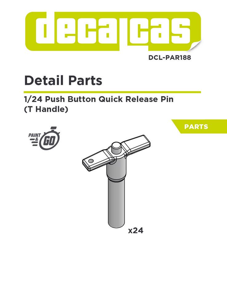 1:24 T Quick release Pin with push button