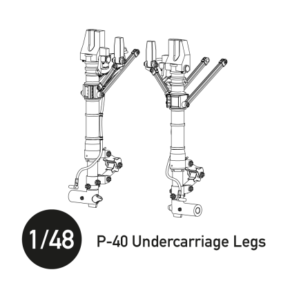 1:48 P-40 Undercarriage Legs