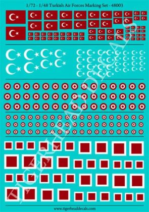 1:48 Turkish Air Forces National Insignia Marking Set