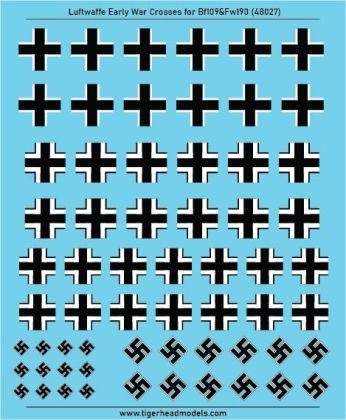 1:48 Luftwaffe Early War Cross set for Bf109 and Fw190