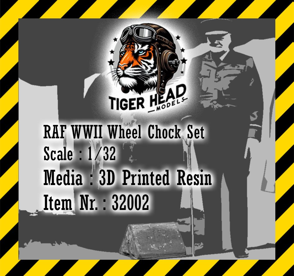 1:32 RAF WWII Wheel Chock Set (3D-Printed)
