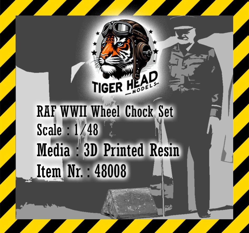 1:48 RAF WWII Wheel Chock Set - 4 Big and 2 Small Chocks