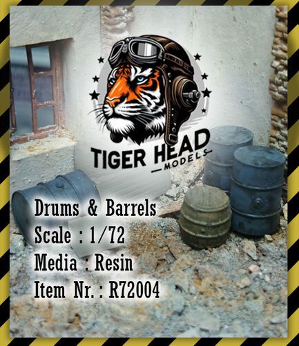 1:72 Drums & Barrels - Includes 4 each of 3 different types / Total 12 pieces