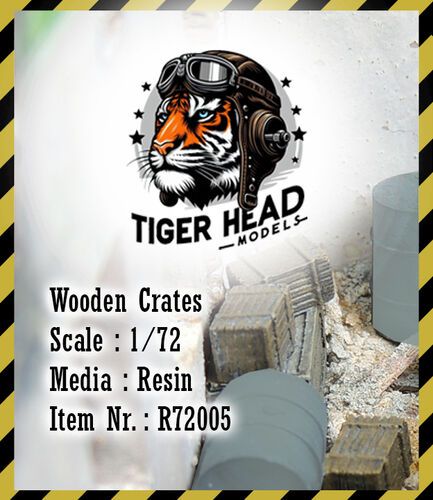 1:72 Wooden Crates - Includes 4 each of 3 different types / Total 12 pieces