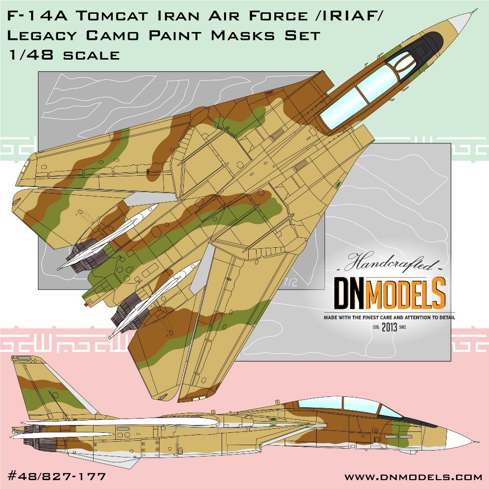 1:48 F-14 A Tomcat - Iran Air Force (IRIAF) Legacy Camo Paint Masks Set