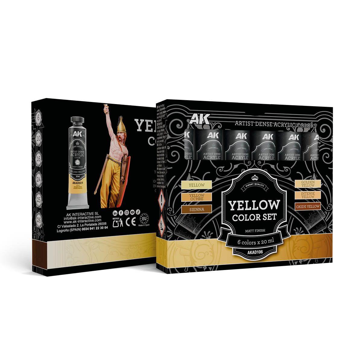 YELLOW COLOR SET – ARTISTIC DENSE ACRYLIC COLOR