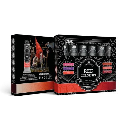 RED COLOR SET – ARTISTIC DENSE ACRYLIC COLOR