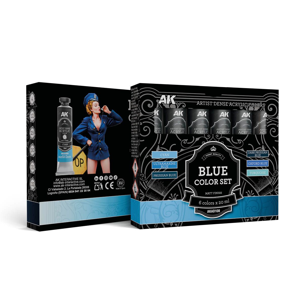 BLUE COLOR SET – ARTISTIC DENSE ACRYLIC COLOR
