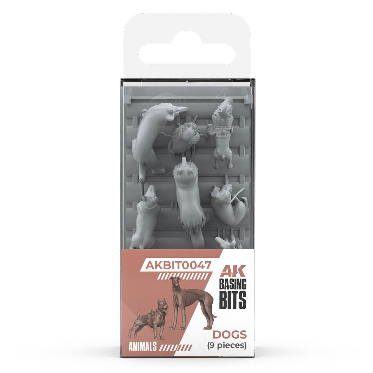 Dogs (9 pcs / 3D-Printed)