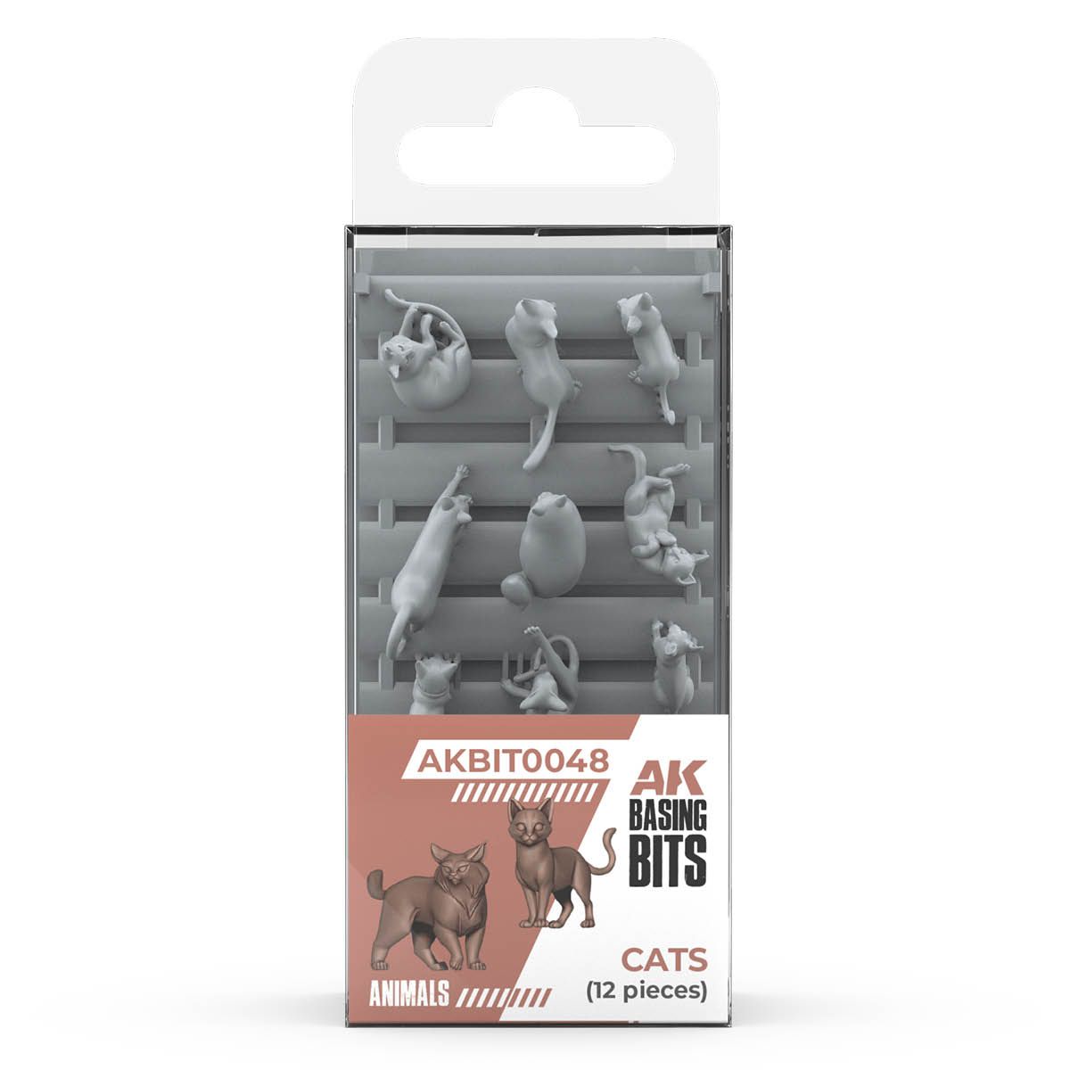 Cats (12 pcs / 3D-Printed)