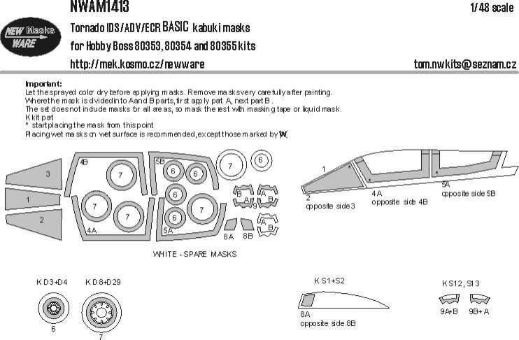 1:48 Tornado IDV/ADS/ECR BASIC kabuki masks