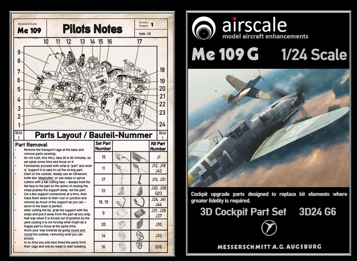 1:24 Bf109G Cockpit Upgrade Set