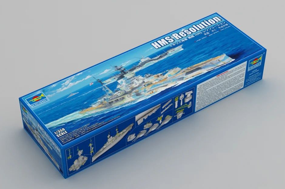 1:350 British Battleship HMS Resolution