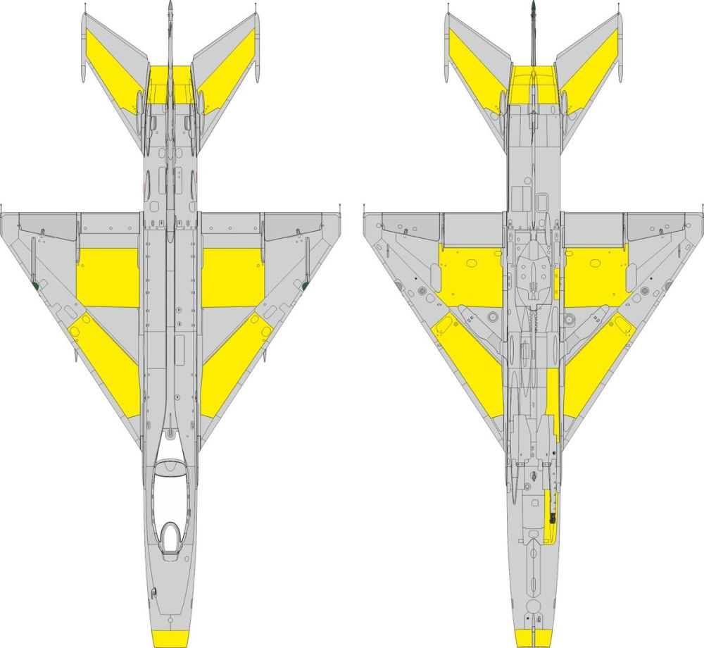 1:48 MiG-21 F - Surface Panels Mask Set for Eduard