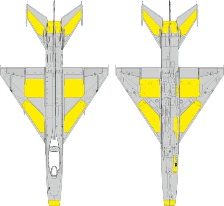 1:48 MiG-21 F - Surface Panels Mask Set for Eduard