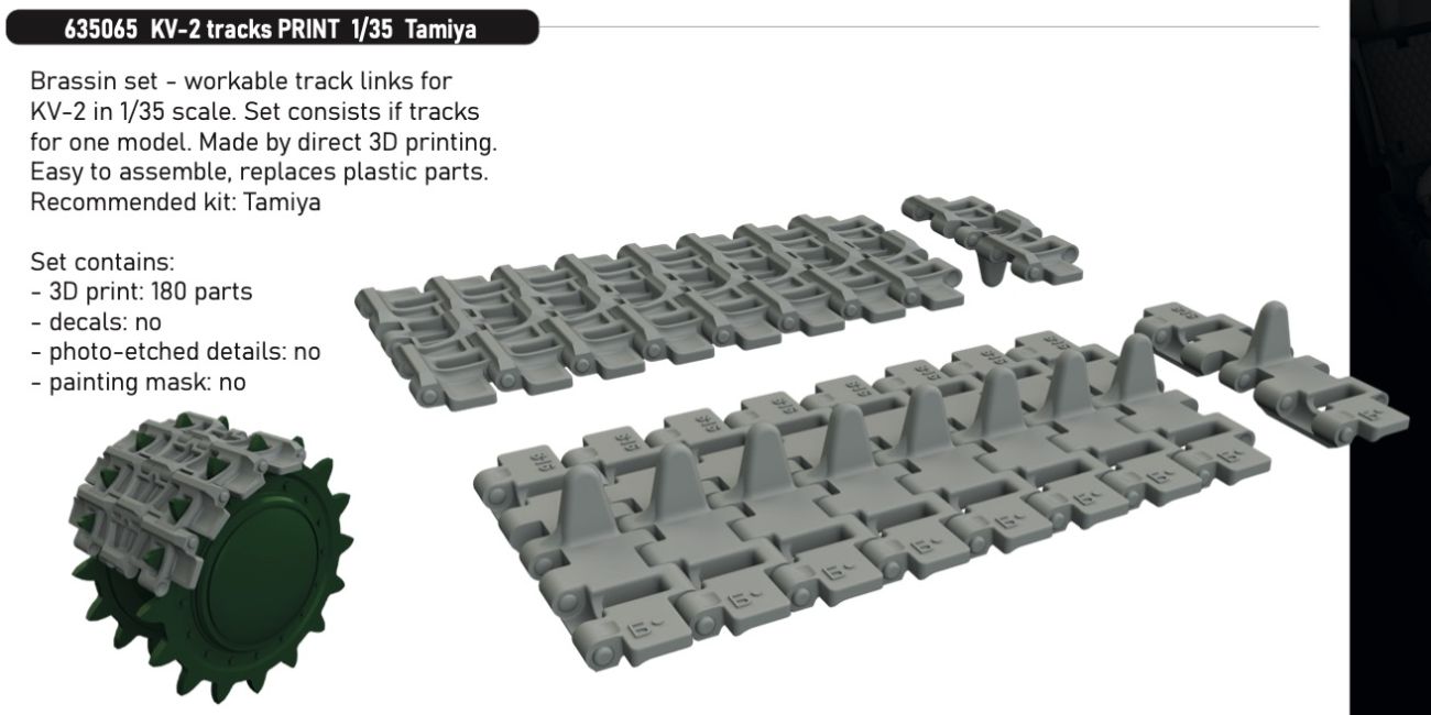 1:35 KV-2 - Tracks Set (for Tamiya Kits / 3D-Printed)