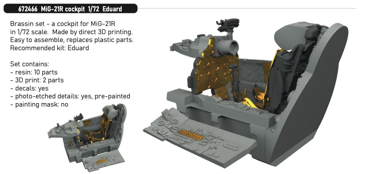 1:72 MiG-21 R - Cockpit (for Eduard Kits)