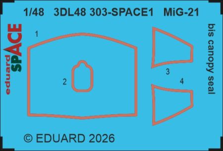 1:48 MiG-21 bis - Canopy Seal Space Set for Eduard
