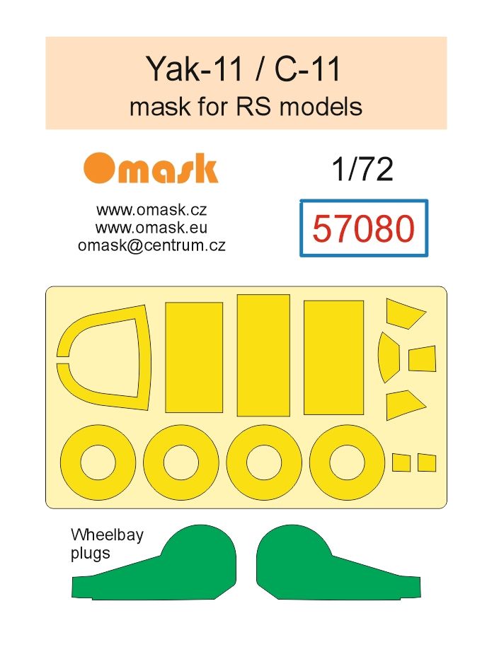1:72 Yak-11 / C-11 mask (for RS models)