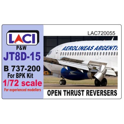 1:72 Boeing B737-200 - Pratt & Whitney JT8D Engine Open Thrust Reverses (for BPK Kits)