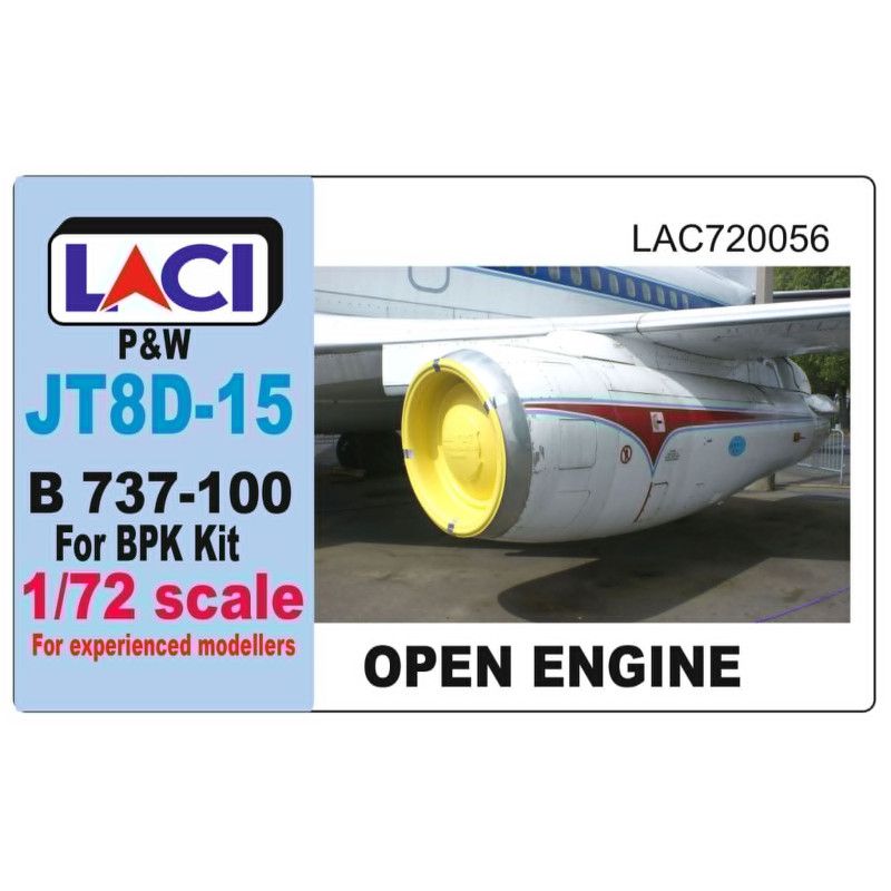 1:72 Boeing 737-100 - JT8D Open Engine (for BPK Kits / 3D-Printed)