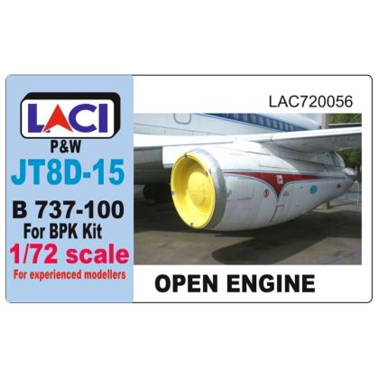 1:72 Boeing 737-100 - JT8D Open Engine (for BPK Kits / 3D-Printed)