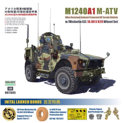 1:72 US M1240A1 M-ATV MRAP with Michelin XZL 16.00 X R20 Wheel Set (Special Edition)