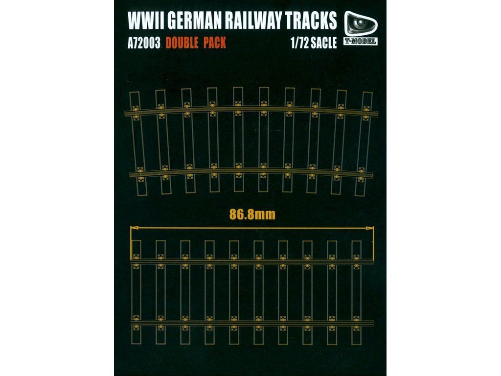 1:72 German Railway Tracks - 70cm long (Double Pack)