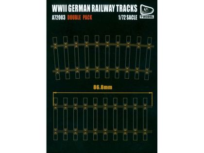 1:72 German Railway Tracks - 70cm long (Double Pack)