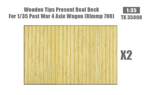 1:35 Wooden Deck for Post War 4-Axle Wagon Ssy45 (RLMMP700)