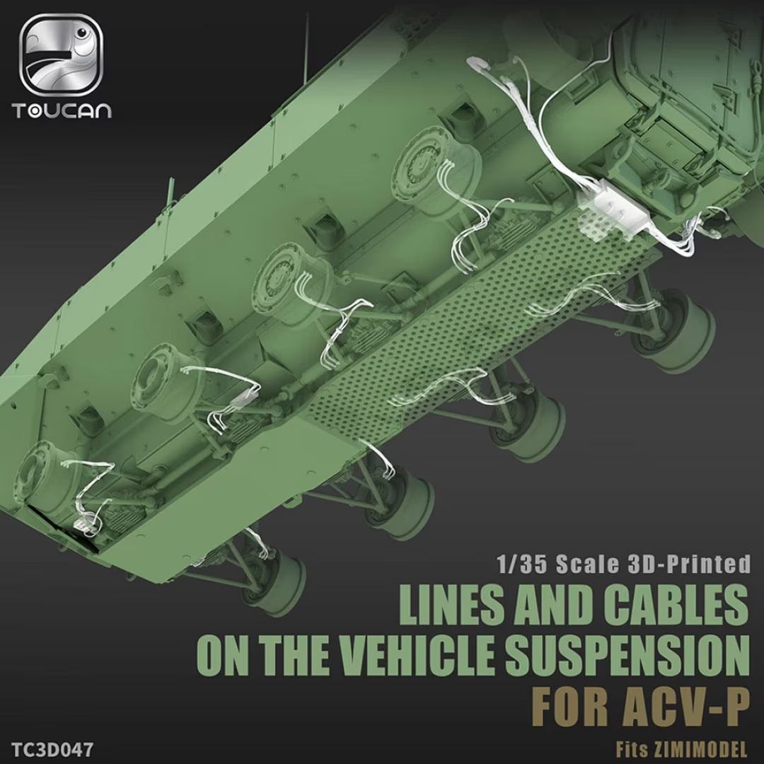 1:35 US ACV-P - Suspension Lines and Cables (for Zimi Model Kits / 3D-Printed)