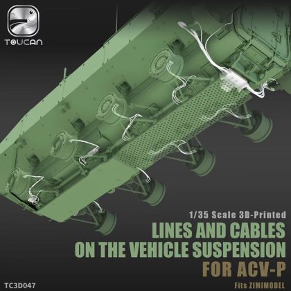 1:35 US ACV-P - Suspension Lines and Cables (for Zimi Model Kits / 3D-Printed)
