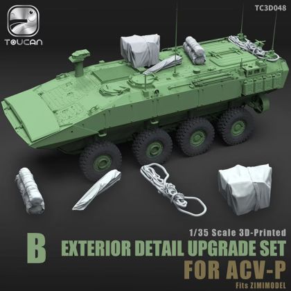 1:35 US ACV-P - Exterior Detail Upgrade Set B (for Zimi Model Kits / 3D-Printed)