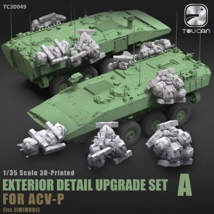 1:35 US ACV-P - Exterior Detail Upgrade Set A (for Zimi Model Kits / 3D-Printed)