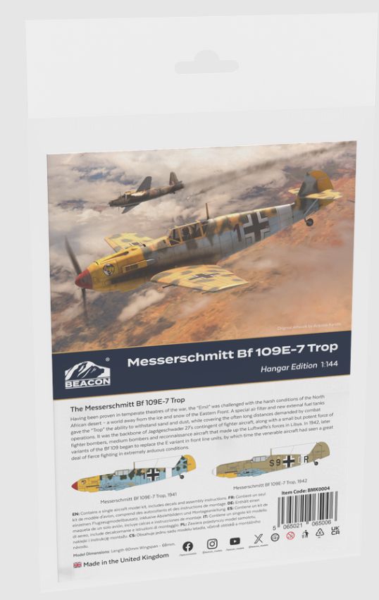 1:144 Messerschmitt Bf-109 E-7 Trop (Hangar Edition)