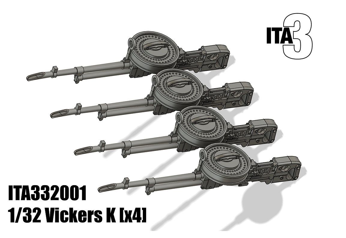 1:32 Vickers K (4 pcs / 3D-Printed)