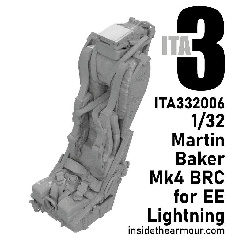 1:32 Martin Baker Mk.4BRC Seat for EE Lightning (3D-Printed)