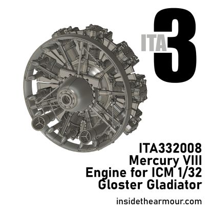 1:32 Bristol Mercury VIII Engine for ICM Gloster Gladiator
