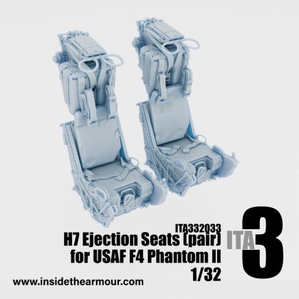 1:32 USAF Phantoms - 3D-Printed H7 Seats / 2 Paired Seats (for Tamiya, Academy, Revell, Redpill Kits)