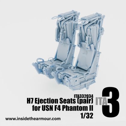 1:32 US Navy Phantoms - H7 Seats / 2 Paired Seats (for Tamiya, Academy, Revell, Redpill Kits)