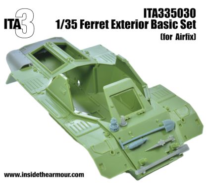 1:35 Ferret Scout Car - Basic Exterior Upgrade (3D-Printed / for Airfix Kits)