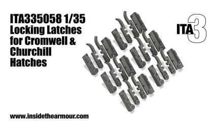 1:35 Churchill and Cromwell - Hatch Latches (3D-Printed)