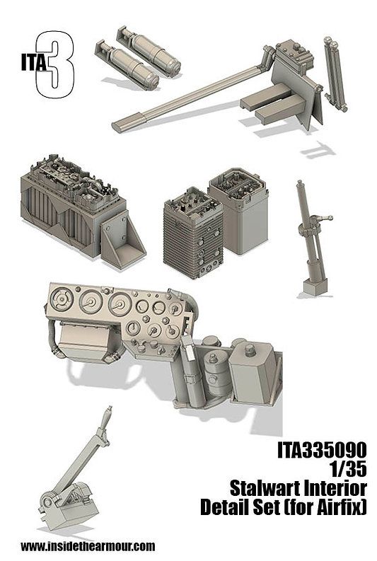 1:35 Alvis FV622 Stalwart - Exterior Interior Set (3D-Printed / for Airfix Kits)