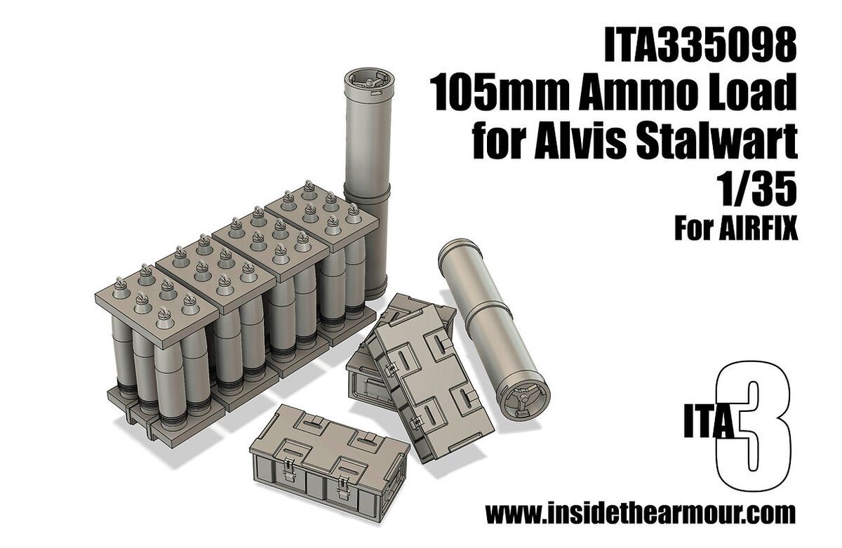 1:35 Alvis FV622 Stalwart - 105 mm Ammunition Stowage (3D-Printed / for Airfix Kits)