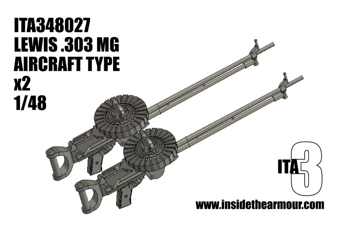 1:48 Lewis .0303 Cal. Gun - Aircraft Type (2 pcs)